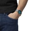 Montre TISSOT T-CLASSIC EVERYTIME mixte cadran vert bracelet acier gris - vue Vporté 1