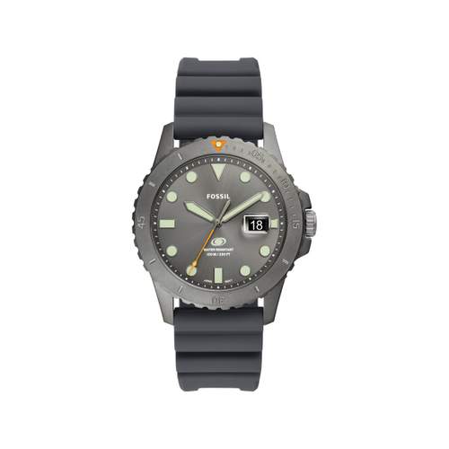 Montre FOSSIL Blue homme bracelet silicone gris