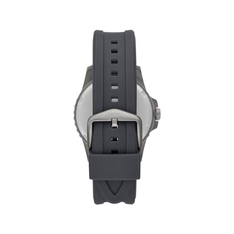 Montre FOSSIL Blue homme bracelet silicone gris - vue 3