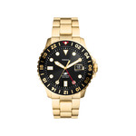 Montre FOSSIL Blue homme bracelet acier doré - vue 1