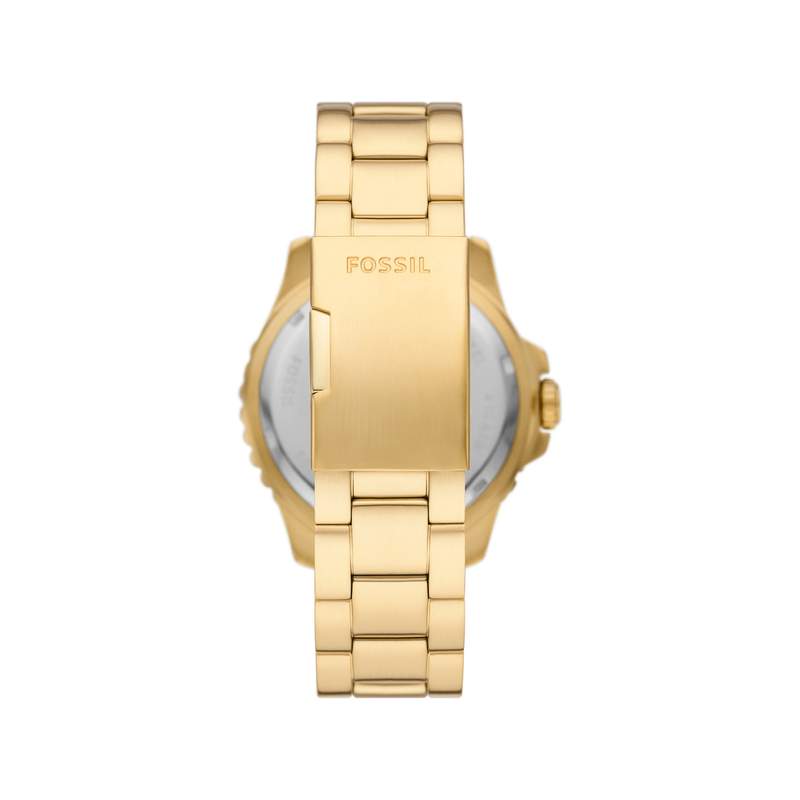 Montre FOSSIL Blue homme bracelet acier doré - vue 3