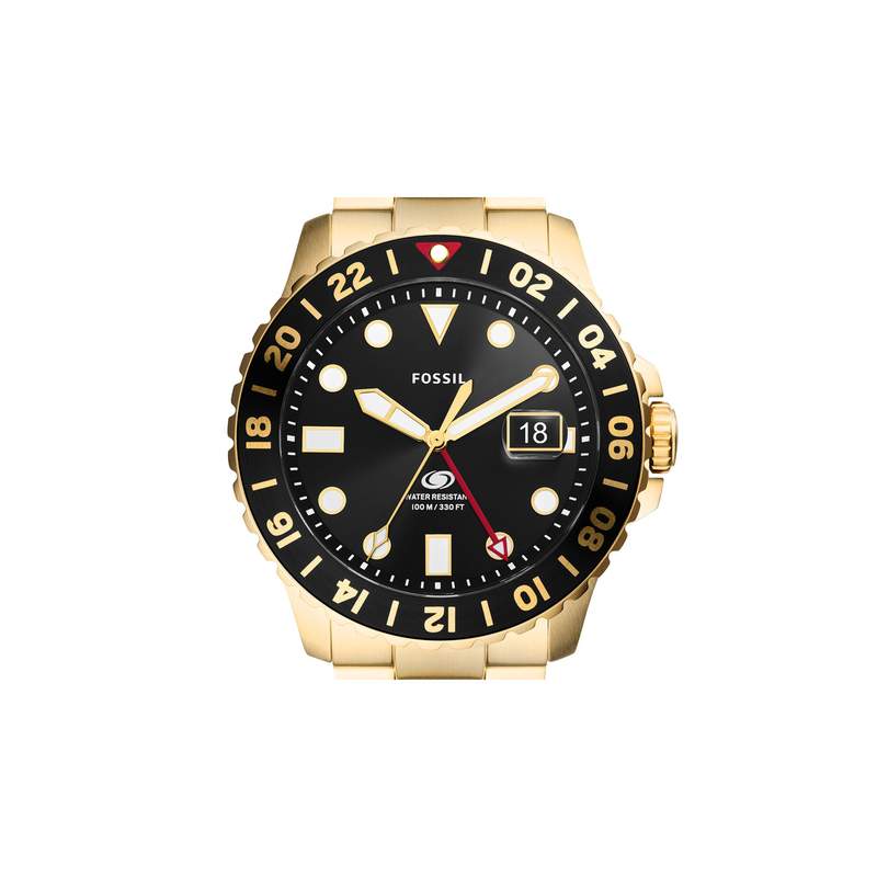 Montre FOSSIL Blue homme bracelet acier doré - vue D2