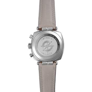 HERBELIN Newport Analoog herenhorloge van staal met bruine leren band