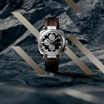 Montre HERBELIN  Newport homme analogique acier bracelet cuir brun - vue D1