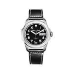 Montre EDEN PARK Sport homme acier bracelet cuir noir - vue 1