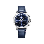 Montre EDEN PARK Club homme acier bracelet cuir bleu - vue 1