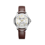 EDEN PARK Club Men's Watch, Steel Case with Brown Leather Strap - View 1