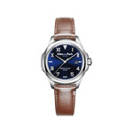 Montre EDEN PARK Club homme acier bracelet cuir marron - vue 1