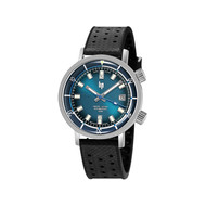 Montre LIP Grande Nautic-Océan homme automatique cadran bleu, bracelet caoutchouc noir, boitier acier inoxydable