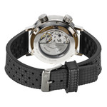 Montre LIP Grande Nautic-Océan homme automatique cadran bleu, bracelet caoutchouc noir, boitier acier inoxydable - vue 3