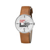 Montre LIP C'est possible homme cadran gris bracelet cuir marron boitier acier - vue V1