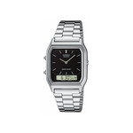 Montre CASIO vintage edgy homme bracelet acier - vue 1