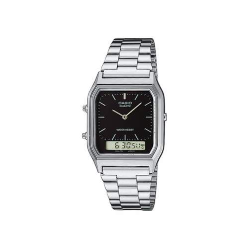 Montre CASIO vintage edgy homme bracelet acier