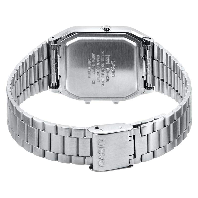 Montre CASIO vintage edgy homme bracelet acier - vue 3