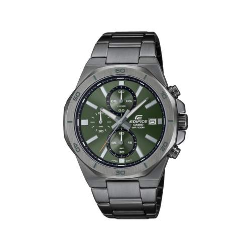Montre EDIFICE classic homme bracelet acier gris anthracite