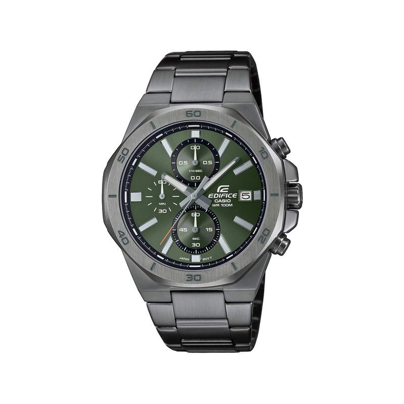 Montre EDIFICE classic homme bracelet acier gris anthracite - vue 1