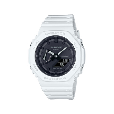 Montre G-SHOCK classic homme bracelet resine blanche - vue 1