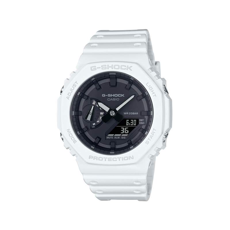 G-SHOCK Classic Men's Watch with White Resin Strap - View 1