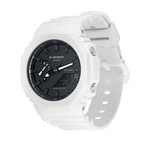 Montre G-SHOCK classic homme bracelet resine blanche - vue D1