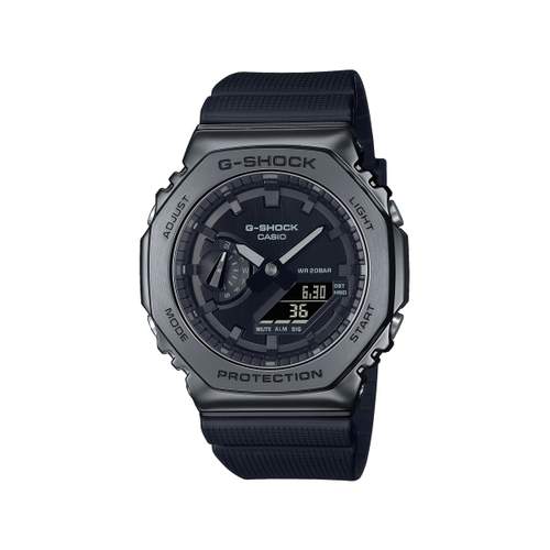 G-SHOCK classic men's watch steel bracelet black resin