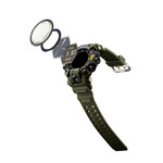 Montre G-SHOCK gulfmaster homme bracelet résine verte - vue D1