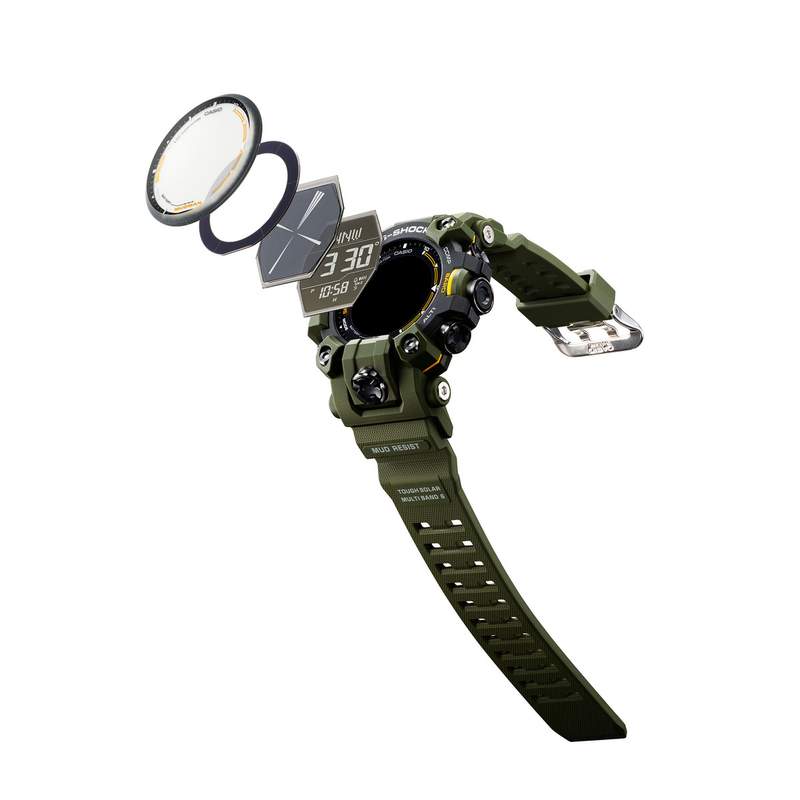 Montre G-SHOCK gulfmaster homme bracelet résine verte - vue D1