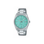 Montre CASIO homme cadran bleu bracelet acier - vue 1