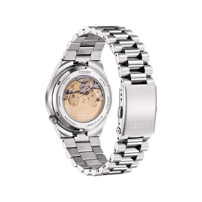 Montre CITIZEN Tsuyosa homme automatique, bracelet acier gris - vue 3