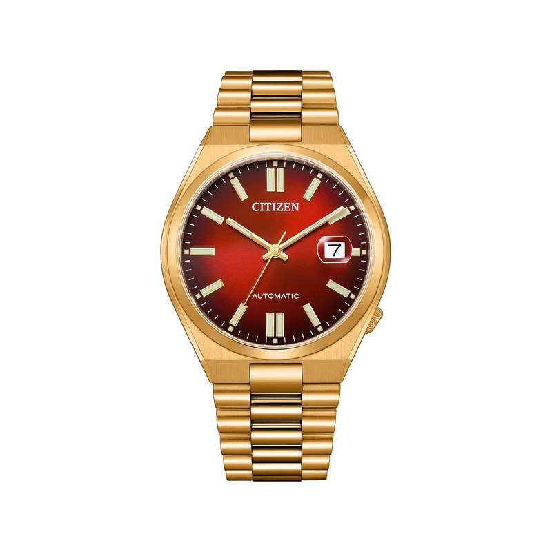 Montre CITIZEN Tsuyosa homme automatique bracelet acier doré rose - vue 1