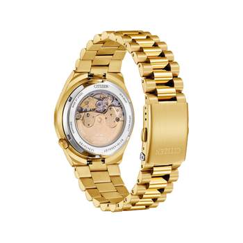 Montre CITIZEN Tsuyosa homme automatique bracelet acier doré rose