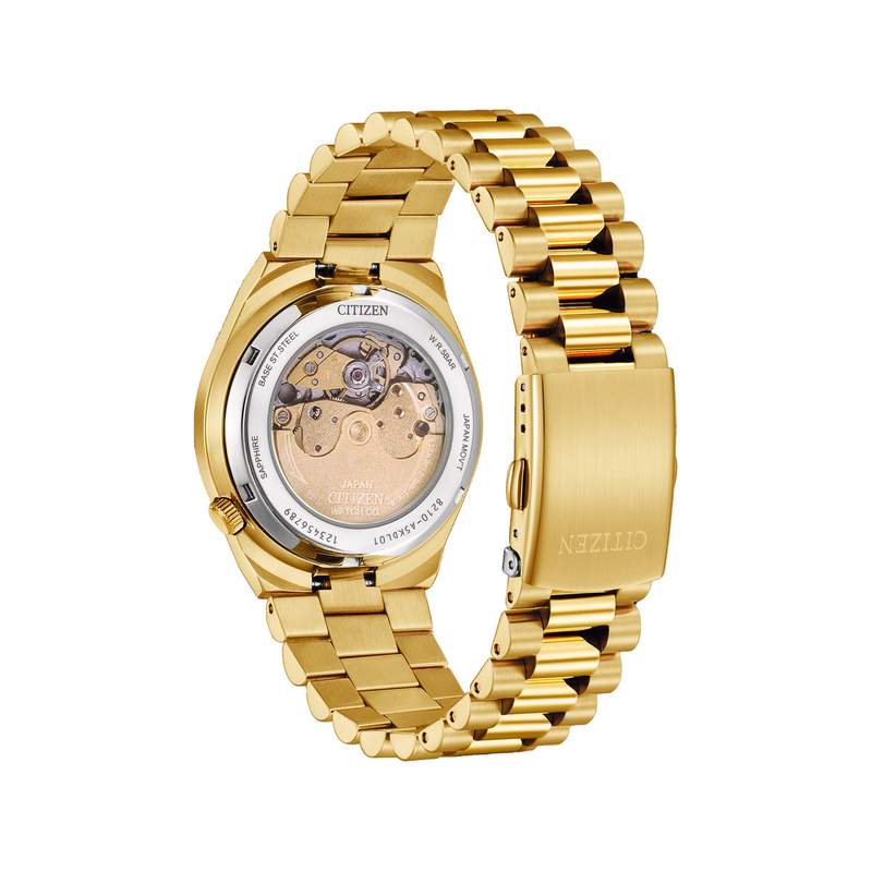 Montre CITIZEN Tsuyosa homme automatique bracelet acier doré rose - vue 3