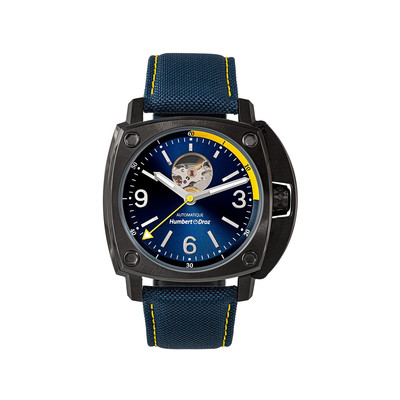 Montre HUMBERT-DROZ hd1 homme automatique, bracelet tissu bleu fonce - vue 1