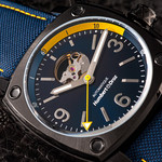 Montre HUMBERT-DROZ hd1 homme automatique, bracelet tissu bleu fonce - vue D1