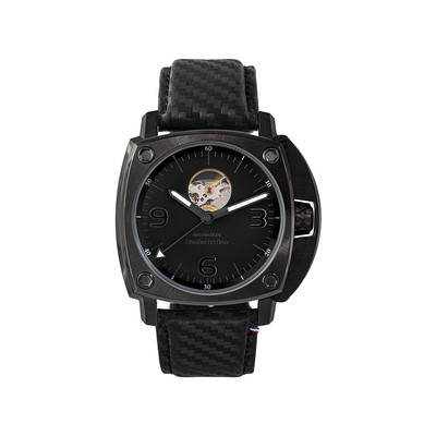Montre HUMBERT-DROZ hd1 homme automatique, bracelet cuir noir - vue 1