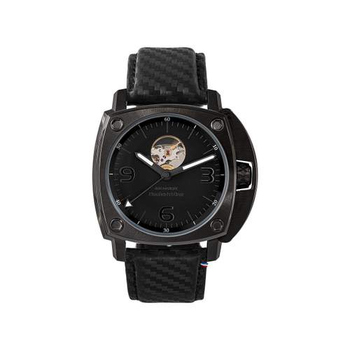 Montre HUMBERT-DROZ hd1 homme automatique, bracelet cuir noir
