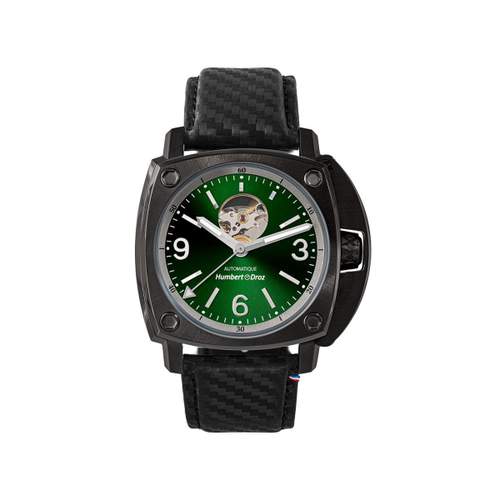 Montre HUMBERT-DROZ hd1 homme automatique, bracelet cuir noir