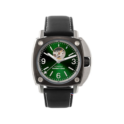 Montre HUMBERT-DROZ hd1 homme automatique, bracelet cuir noir