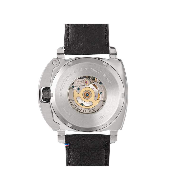 Montre HUMBERT-DROZ hd1 homme automatique, bracelet cuir noir - vue 3
