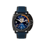 Montre HUMBERT-DROZ hd1 homme automatique, bracelet tissu bleu fonce - vue 1