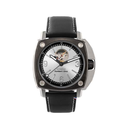 Montre HUMBERT-DROZ hd1 homme automatique, bracelet cuir noir