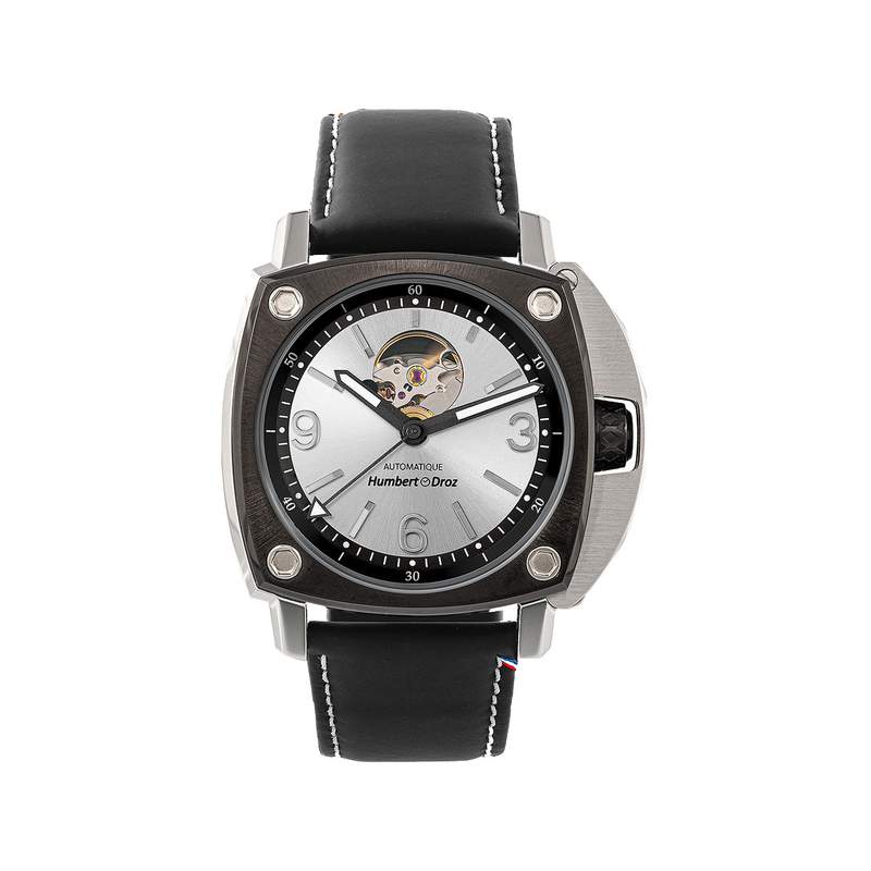 Montre HUMBERT-DROZ hd1 homme automatique, bracelet cuir noir - vue 1