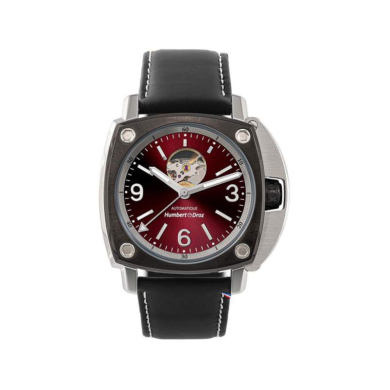 Montre HUMBERT-DROZ hd1 homme automatique, bracelet cuir noir - vue 1