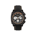 Montre HUMBERT-DROZ hd7 homme chronographe, bracelet cuir noir - vue 1