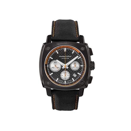 Montre HUMBERT-DROZ hd7 homme chronographe, bracelet cuir noir