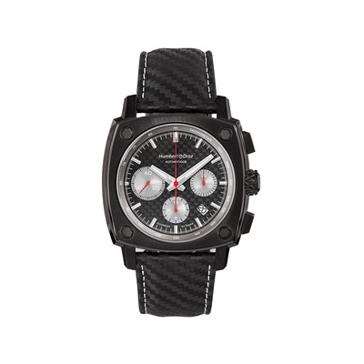 Montre HUMBERT-DROZ hd7 homme chronographe, bracelet cuir noir - vue 1