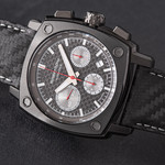 Montre HUMBERT-DROZ hd7 homme chronographe, bracelet cuir noir - vue D3