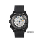 Montre HUMBERT-DROZ hd7 homme chronographe, bracelet cuir noir - vue 3