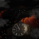 Montre HUMBERT-DROZ hd8 homme automatique, bracelet acier noir - vue D1