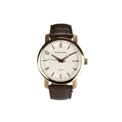 Montre HUMBERT-DROZ hd8 homme automatique, bracelet cuir marron clair - vue 1