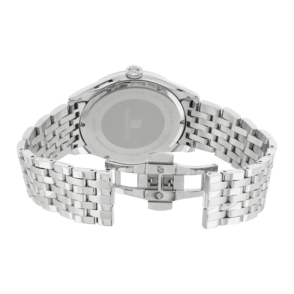Montre MATY GM cadran gris bracelet acier - vue 4